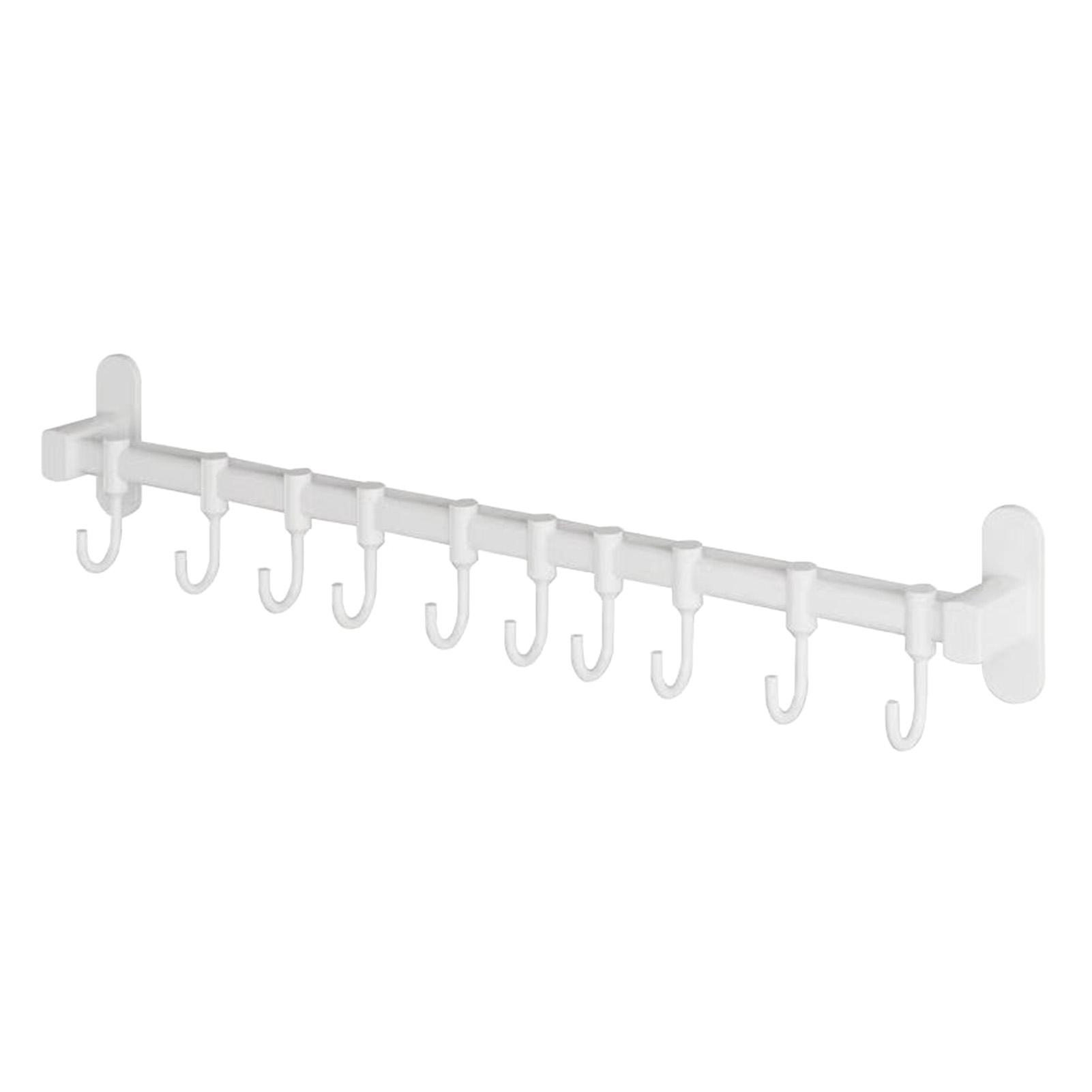Wall Mount Utensil Rail Rack Easy Sliding Space Aluminum Kitchen Rail with Hooks for Cookware
Wall Mount Utensil Rail Rack Easy Sliding Space Aluminum Kitchen Rail with Hooks for Cookware