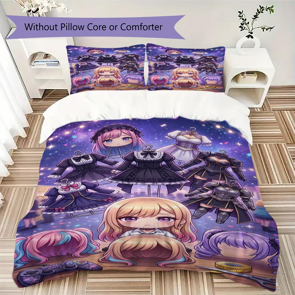 Dress-up Doll Series Theme Image Pattern Bedding,Quilt Set Quilt Cover Pillowcase Home Birthday Gift (1 * duvet cover + 2 * pillowcase, without core) 135x200cm
Dress-up Doll Series Theme Image Pattern Bedding,Quilt Set Quilt Cover Pillowcase Home Birthday Gift (1 * duvet cover + 2 * pillowcase, without core) 135x200cm