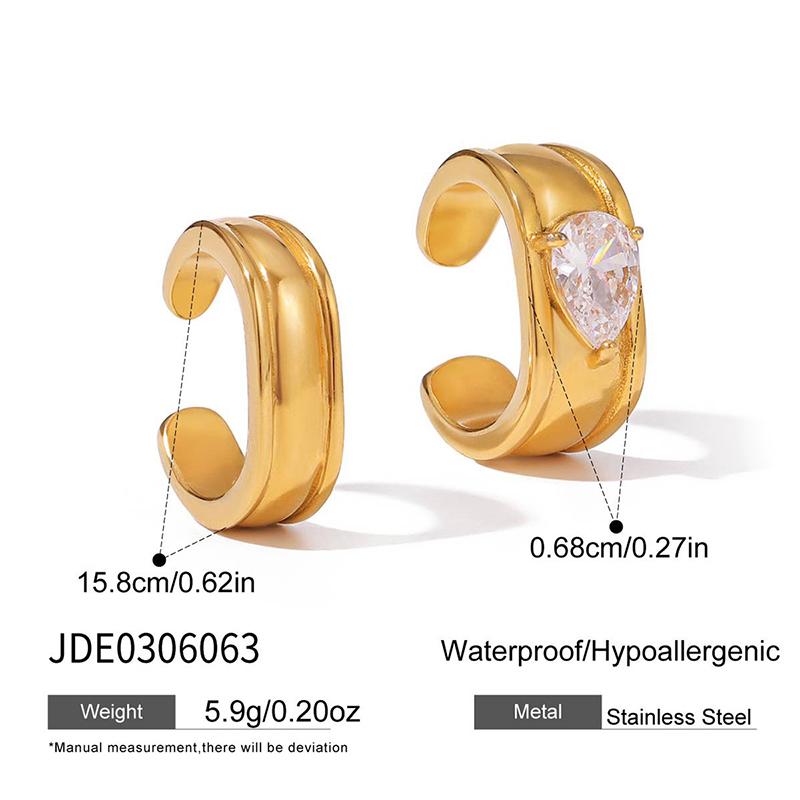 Uworld Trendy Designer 18K Gold Color Plated White Zircon Pendant Earrings Hypoallergenic Waterproof Stainless Steel Jewelry Gif A2
Uworld Trendy Designer 18K Gold Color Plated White Zircon Pendant Earrings Hypoallergenic Waterproof Stainless Steel Jewelry Gif A2