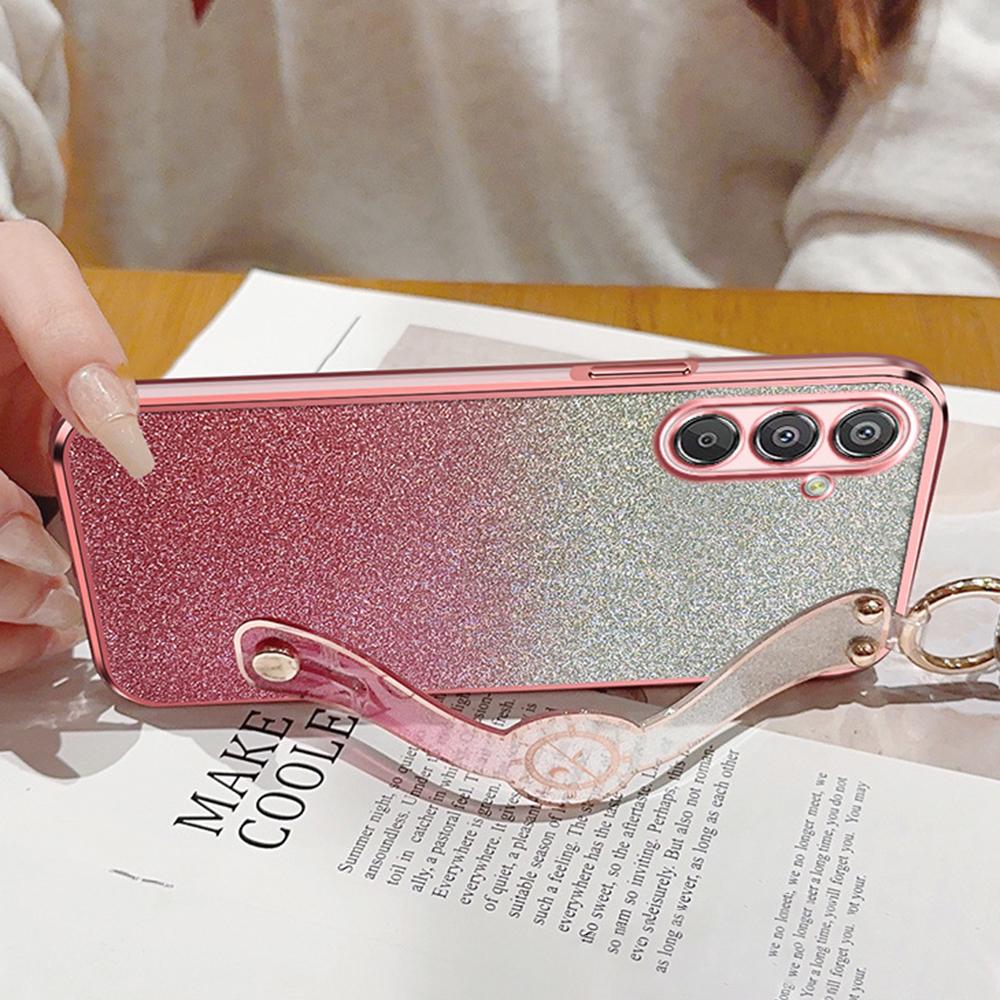 For Samsung Galaxy A55 5G Case Electroplated Glitter Hand Strap Kickstand TPU Back Cover with Shoulder Strap Pink
For Samsung Galaxy A55 5G Case Electroplated Glitter Hand Strap Kickstand TPU Back Cover with Shoulder Strap Pink