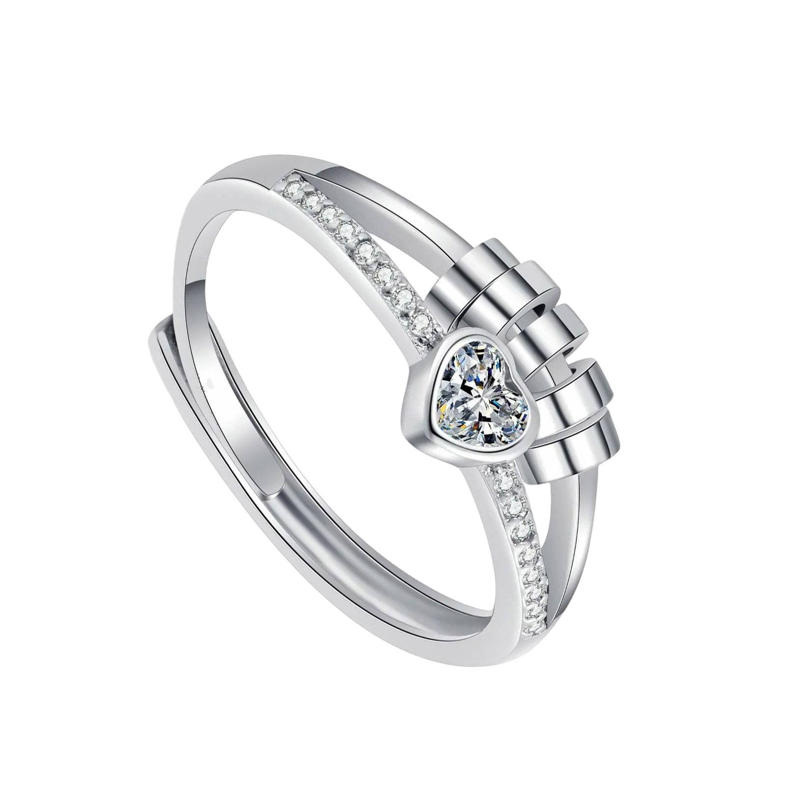 Adjustable 2 in 1 Spinner Rings for Women and Men Sturdy Brass with Heart and Bead Designs for Anxiety Relief Wear білий
Adjustable 2 in 1 Spinner Rings for Women and Men Sturdy Brass with Heart and Bead Designs for Anxiety Relief Wear білий