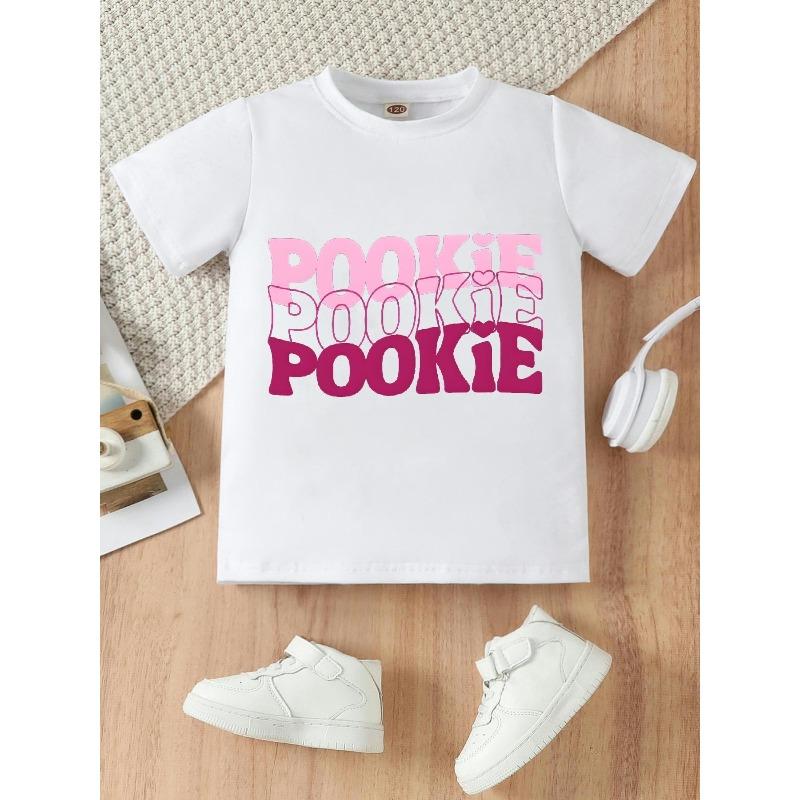 European sizes Summer Fashion Girls Short-sleeved T-shirt, Pink Slogan Pookie Print, Casual and Versatile Top. 164cm білий
European sizes Summer Fashion Girls Short-sleeved T-shirt, Pink Slogan Pookie Print, Casual and Versatile Top. 164cm білий