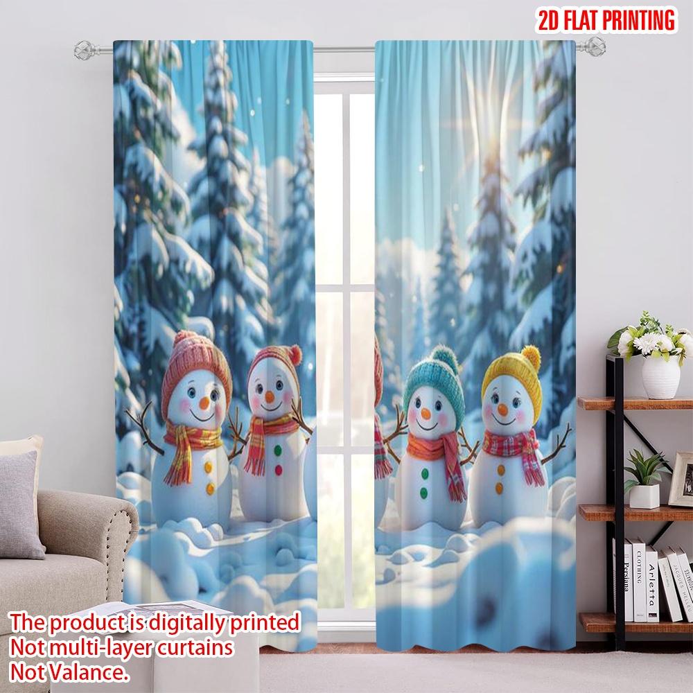 Set Of 2 Flat Printing Christmas Curtains Snowman Paradise Versatile Durable Polyester Without Electricity Festive Wall Decor Curtain Made W100*H70(CM)-Grommet top&2PCS
Set Of 2 Flat Printing Christmas Curtains Snowman Paradise Versatile Durable Polyester Without Electricity Festive Wall Decor Curtain Made W100*H70(CM)-Grommet top&2PCS