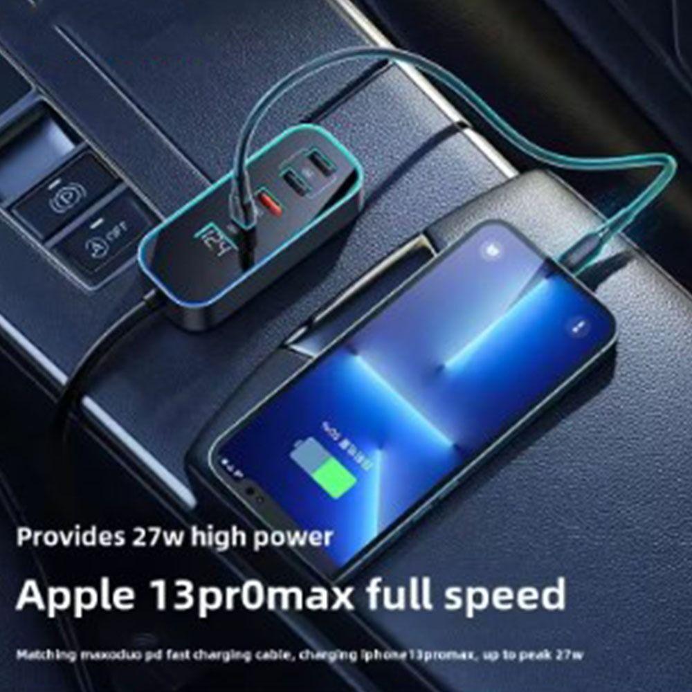 Цифровой дисплей Автомобильное зарядное устройство для телефона Type-C Автомобильный прикуриватель Мотоцикл Электронные аксессуары
Цифровой дисплей Автомобильное зарядное устройство для телефона Type-C Автомобильный прикуриватель Мотоцикл Электронные аксессуары