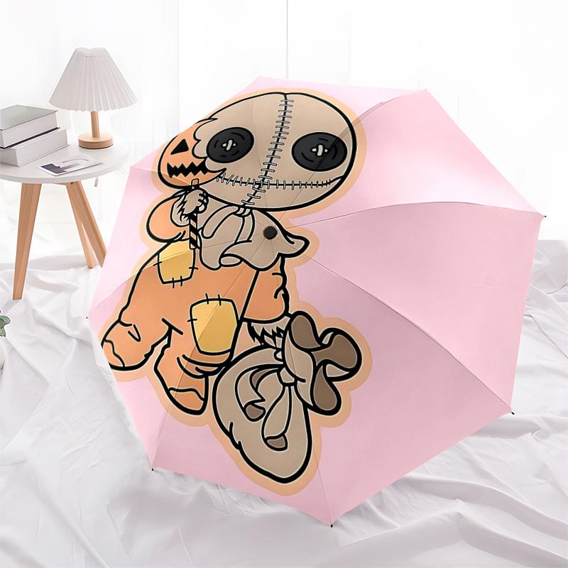 Halloween Voodoo Doll with Jack-o -Lantern Face - Automatic Opening Umbrella, Portable 3-Fold Design, 8-Bone Iron Frame Outdoor Umbrella, Fe
Halloween Voodoo Doll with Jack-o -Lantern Face - Automatic Opening Umbrella, Portable 3-Fold Design, 8-Bone Iron Frame Outdoor Umbrella, Fe