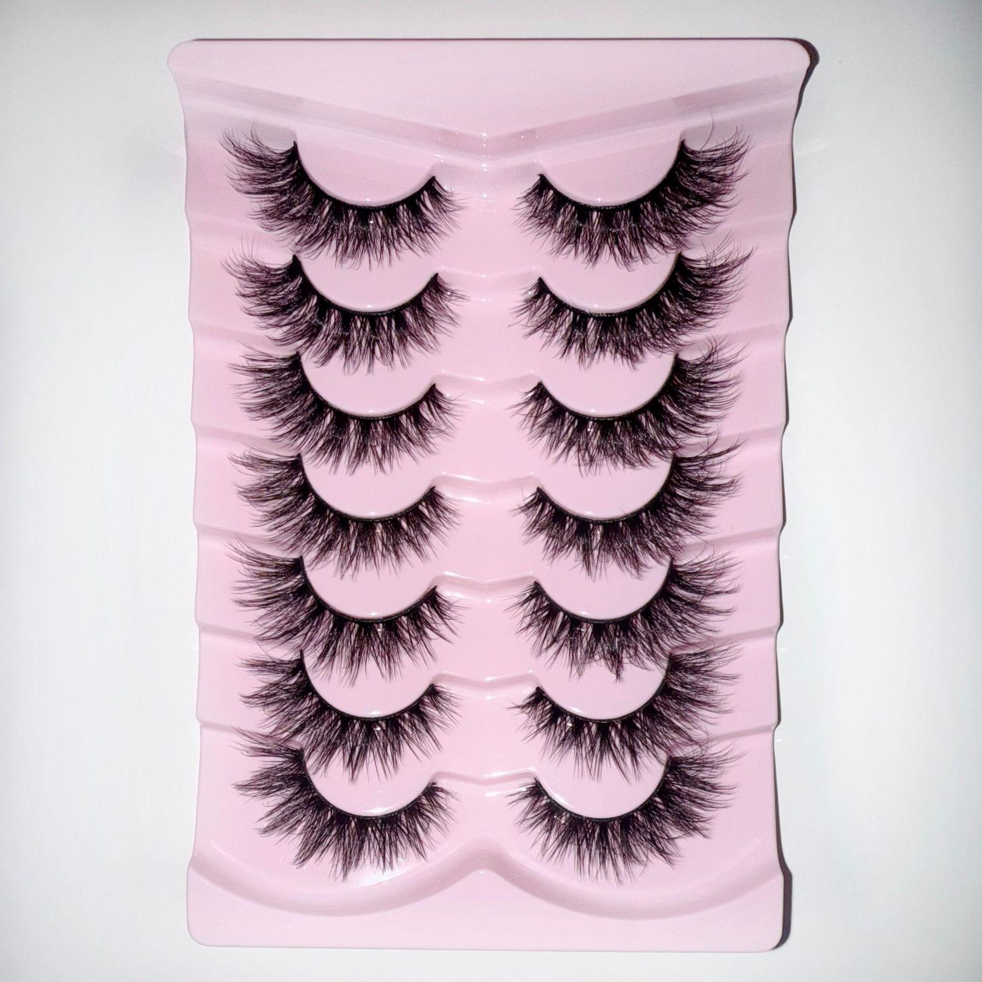 European & American Style 7 Pairs Fluffy High-Imitation Mink Fur False Eyelashes - Natural, Curled, Thick
European & American Style 7 Pairs Fluffy High-Imitation Mink Fur False Eyelashes - Natural, Curled, Thick