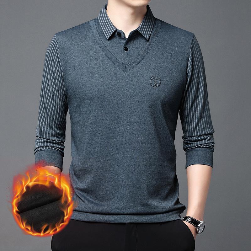 Зимний новый стиль плюс флисовый поддельный мужской теплый топ среднего возраста в полоску с лацканами для папы, основа пальто 190-4XL
Зимний новый стиль плюс флисовый поддельный мужской теплый топ среднего возраста в полоску с лацканами для папы, основа пальто 190-4XL