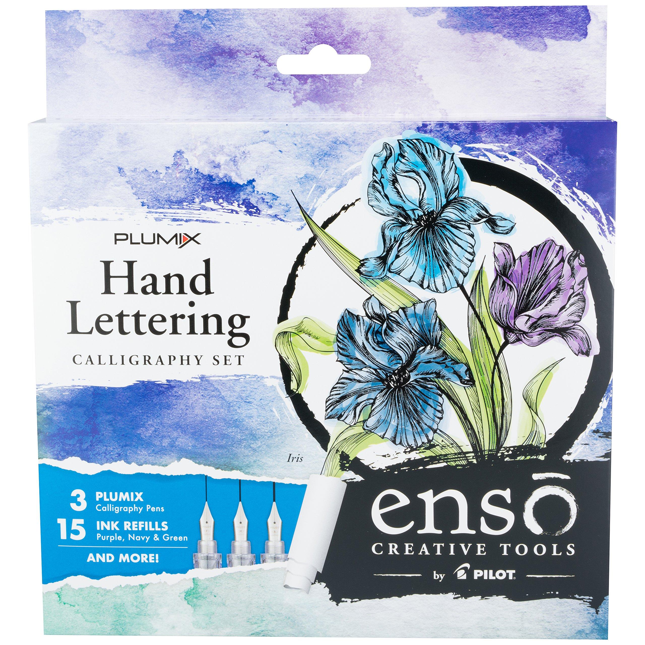 PILOT Enso Artful Writing Collection Plamix Iris Handwritten Calligraphy Set with CNT40 3 Nib Sizes Medium Broad Converter, (Fine 0.44mm, .58mm, .7mm)
PILOT Enso Artful Writing Collection Plamix Iris Handwritten Calligraphy Set with CNT40 3 Nib Sizes Medium Broad Converter, (Fine 0.44mm, .58mm, .7mm)