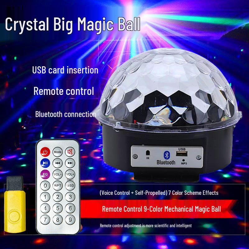 Seven-Color Rotating Crystal Magic Ball with Bluetooth MP3 and Voice-Activated Disco Stage Light Crystal Magic Ball EU Plug
Seven-Color Rotating Crystal Magic Ball with Bluetooth MP3 and Voice-Activated Disco Stage Light Crystal Magic Ball EU Plug