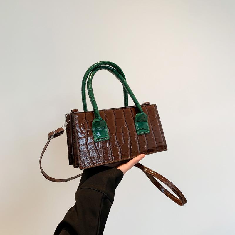 Модная сумка с текстурой пэчворк, весна 2025, новая универсальная маленькая квадратная сумка с темпераментом в стиле инс