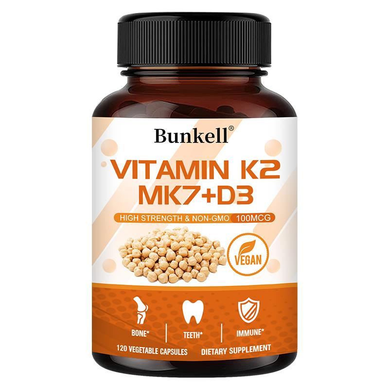 Vitamin D3 + K2 Dietary Supplement, With Black Pepper Extract, 120 Capsules Per Bottle 120 Capsules
Vitamin D3 + K2 Dietary Supplement, With Black Pepper Extract, 120 Capsules Per Bottle 120 Capsules