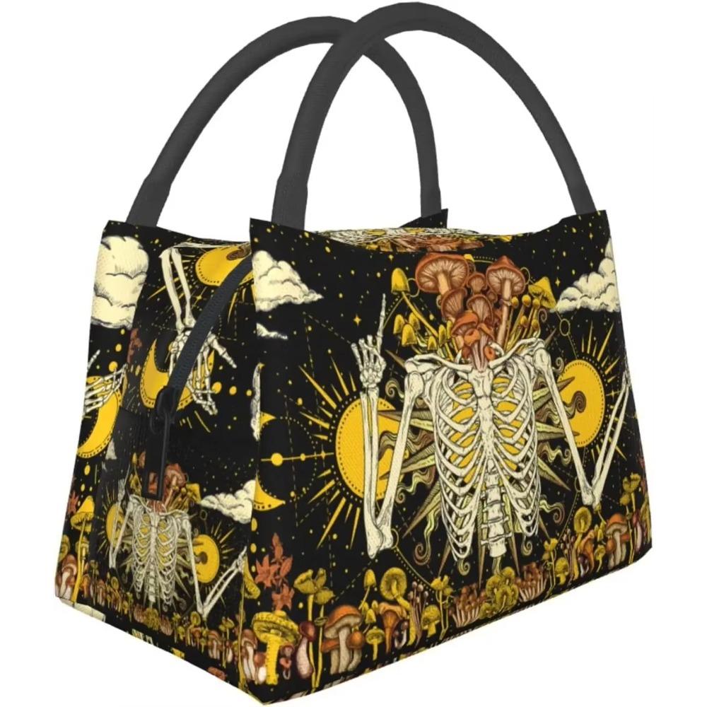 Mushroom Skeleton Burning Sun Plants Insulated Lunch Bags for Women Men Reusable Lunch Cooler Bags Tote Box Meal for Work 28x17x16CM бежевий
Mushroom Skeleton Burning Sun Plants Insulated Lunch Bags for Women Men Reusable Lunch Cooler Bags Tote Box Meal for Work 28x17x16CM бежевий