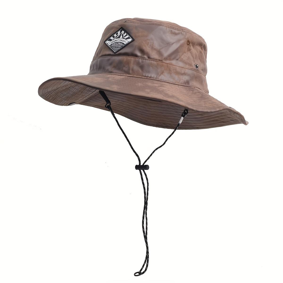 Men s Outdoor Bucket Hat - 100% Polyester, Breathable & Lightweight for Hiking/Fishing | PU Leather Trim, Brown/Black One Size
Men s Outdoor Bucket Hat - 100% Polyester, Breathable & Lightweight for Hiking/Fishing | PU Leather Trim, Brown/Black One Size