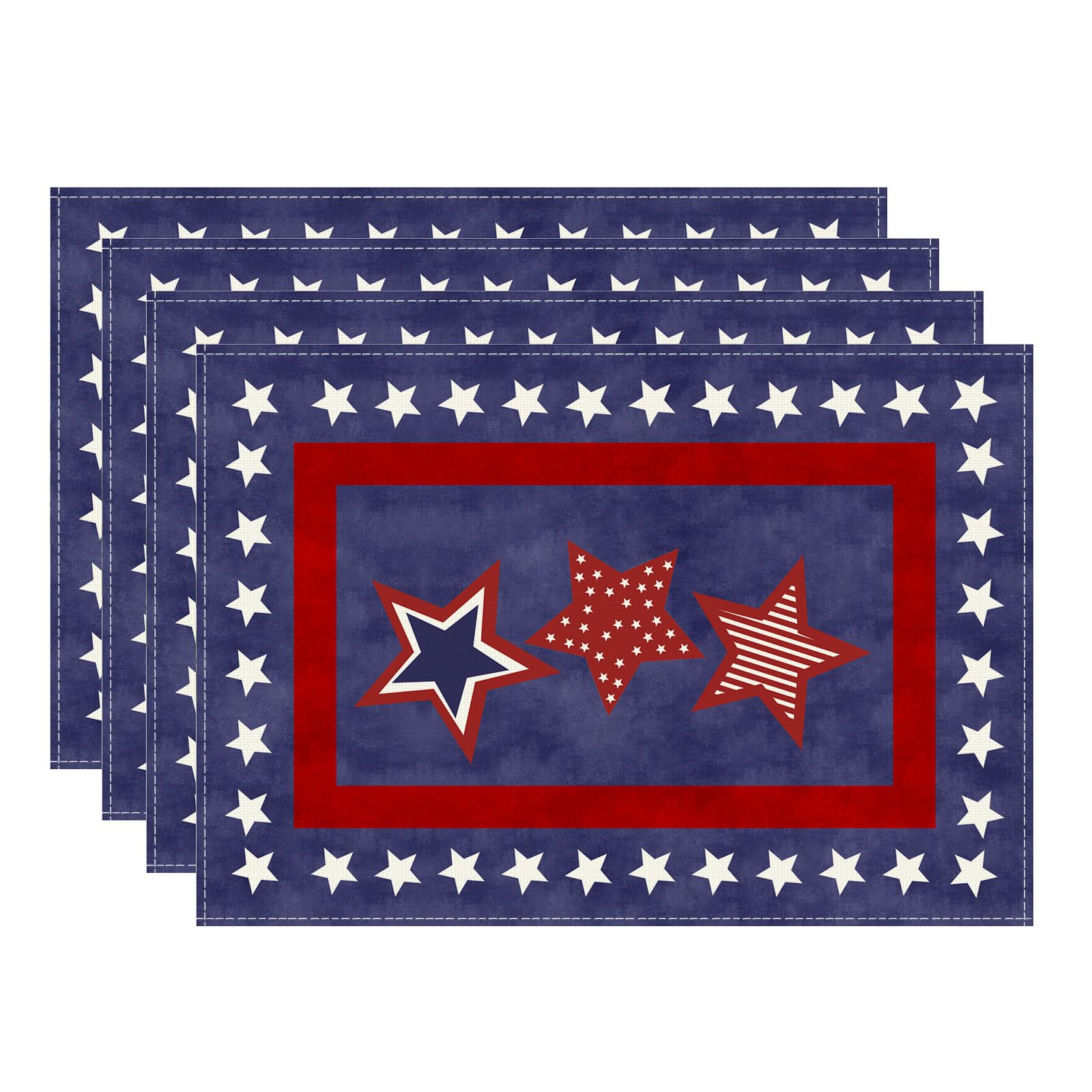 Blue Patriotic Red White Stars America 4th of July Memorial Day Independence Day Placemats Set of 8 Table Mats Decorations 12x18 Inch Placemats Set of 4 (12x18 Inch)
Blue Patriotic Red White Stars America 4th of July Memorial Day Independence Day Placemats Set of 8 Table Mats Decorations 12x18 Inch Placemats Set of 4 (12x18 Inch)