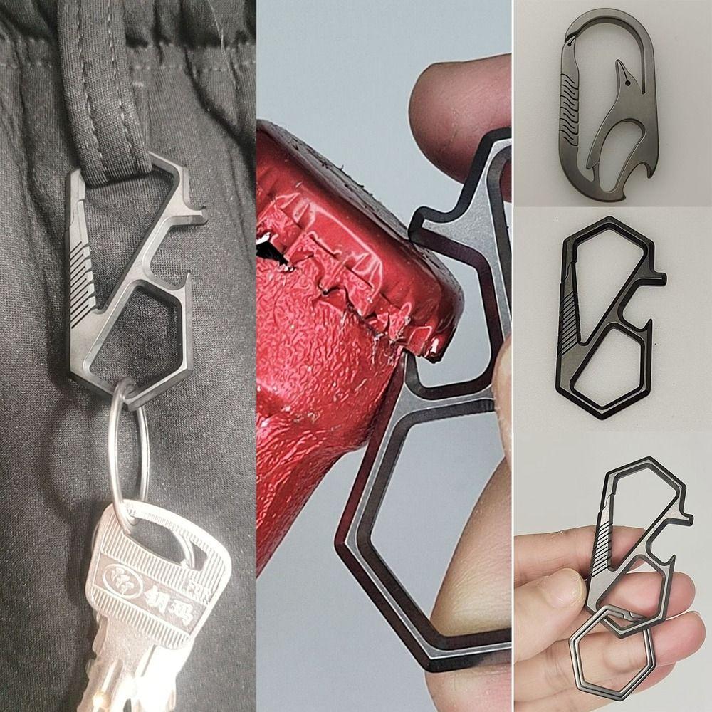Titanium Alloy EDC Key Buckles Super Lightweight Bottle Opener New Keychains Pendant Outdoor Tool 52*24mm Grey
Titanium Alloy EDC Key Buckles Super Lightweight Bottle Opener New Keychains Pendant Outdoor Tool 52*24mm Grey