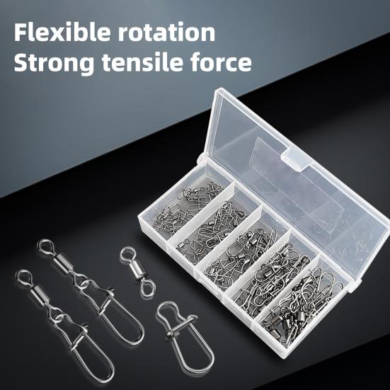 50Pcs Fishing Connector Gear Set Stainless Steel Pins 360-Degree Rotation Strong Tension Mini Size Swivel Cotter Pins Sets
50Pcs Fishing Connector Gear Set Stainless Steel Pins 360-Degree Rotation Strong Tension Mini Size Swivel Cotter Pins Sets