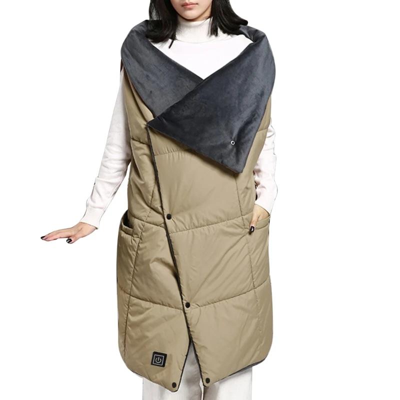 87HA USB Heating Blanket Vest Electric Shawl Mat 3 Temperature Controls Outdoor Warming Durable Portable Soft Waterproof 134X110cm хаки
87HA USB Heating Blanket Vest Electric Shawl Mat 3 Temperature Controls Outdoor Warming Durable Portable Soft Waterproof 134X110cm хаки