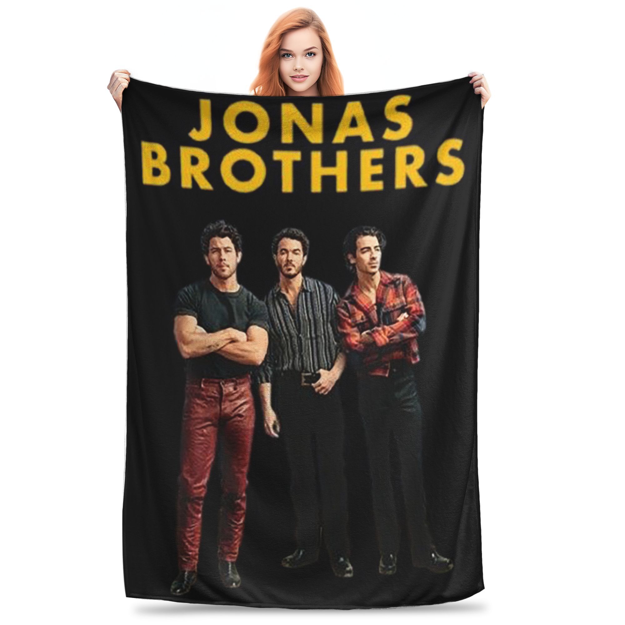 Vintage The Eras Tour 2023 Jonas Brothers JB The Album Blanket Flannel Sofa Throw Blanket for Bedroom Travel Throws Bedspread 75x90cm
Vintage The Eras Tour 2023 Jonas Brothers JB The Album Blanket Flannel Sofa Throw Blanket for Bedroom Travel Throws Bedspread 75x90cm