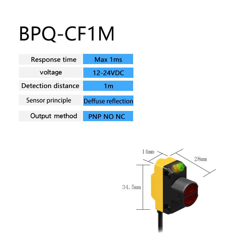 BXUAN Photoelectric Switch Sensor Diffuse-reflective Detection Distance 30CM 1M NPN PNP NO NC Optical sensors 1M PNP NO NC
BXUAN Photoelectric Switch Sensor Diffuse-reflective Detection Distance 30CM 1M NPN PNP NO NC Optical sensors 1M PNP NO NC