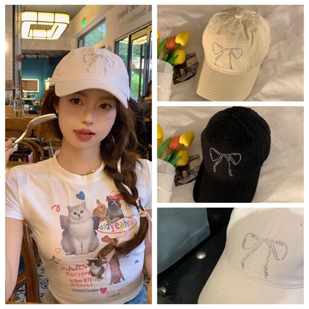 Mini Decor Bowknot Peaked Cap Cotton Hip-Hop Hat Adjustable Flash Diamond Baseball Cap Camp
Mini Decor Bowknot Peaked Cap Cotton Hip-Hop Hat Adjustable Flash Diamond Baseball Cap Camp