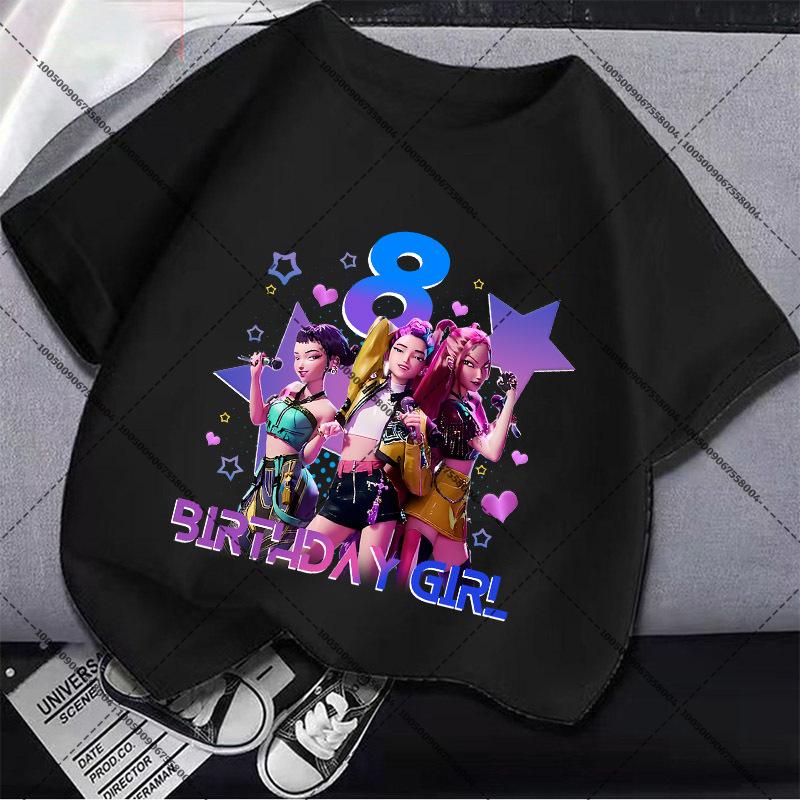 KPop Demon Hunters Baby O-neck T-shirt Summer Short-sleeved Cartoon Cotton Pullover Birthday Shirt Casuals Loose Number Clothing 110
KPop Demon Hunters Baby O-neck T-shirt Summer Short-sleeved Cartoon Cotton Pullover Birthday Shirt Casuals Loose Number Clothing 110