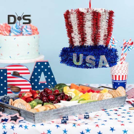 Independence Day Patriotic Tinsel Wreath Red White Blue USA Hat 4th of July Indoor Outdoor Front Door Wall Hanging Garland Pendant Festival
Independence Day Patriotic Tinsel Wreath Red White Blue USA Hat 4th of July Indoor Outdoor Front Door Wall Hanging Garland Pendant Festival