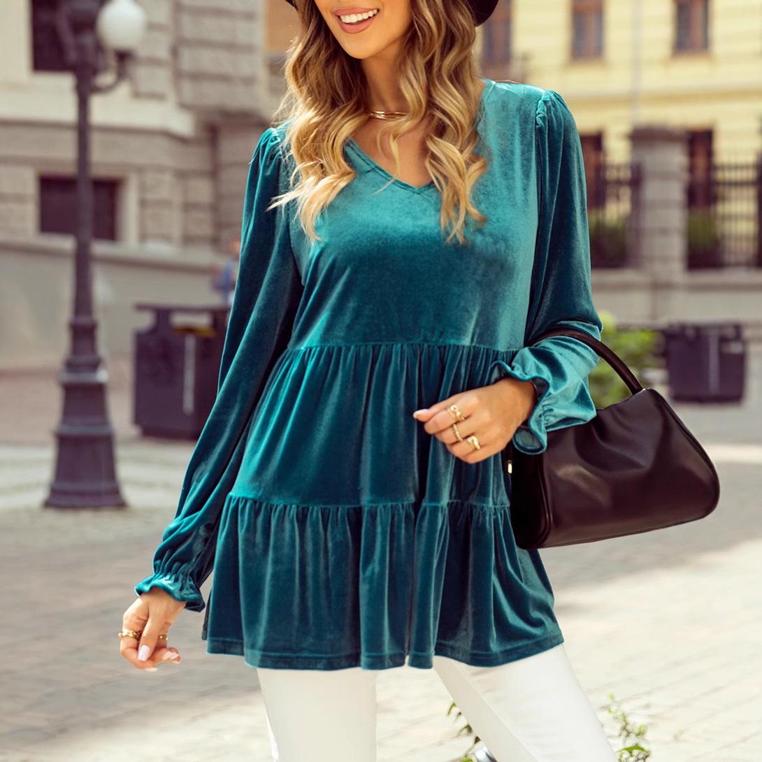 Shiying Velvet V-Neck Layered Pullover - Women s Casual Loose Fit for Autumn/Winter Extra Large зелёный
Shiying Velvet V-Neck Layered Pullover - Women s Casual Loose Fit for Autumn/Winter Extra Large зелёный