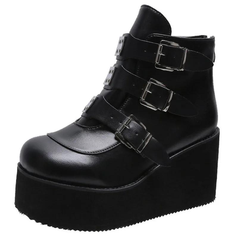 Размер 35-43 Goth Shoes Winter Buckle Boots Ankel Boots Women Punk 8CM High Platform Boots Wedges High Heels Boots Botas Mujer 35 чёрный
Размер 35-43 Goth Shoes Winter Buckle Boots Ankel Boots Women Punk 8CM High Platform Boots Wedges High Heels Boots Botas Mujer 35 чёрный