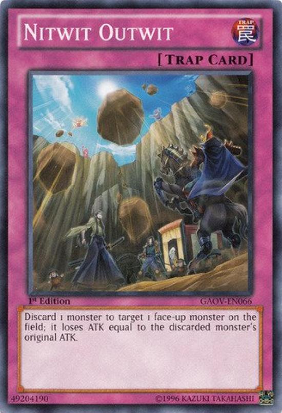 English Edition Nitwit Outwit Galactic Overlord Unlimited Yu-Gi-Oh! (GAOV-EN066) - - Editorial...
English Edition Nitwit Outwit Galactic Overlord Unlimited Yu-Gi-Oh! (GAOV-EN066) - - Editorial...