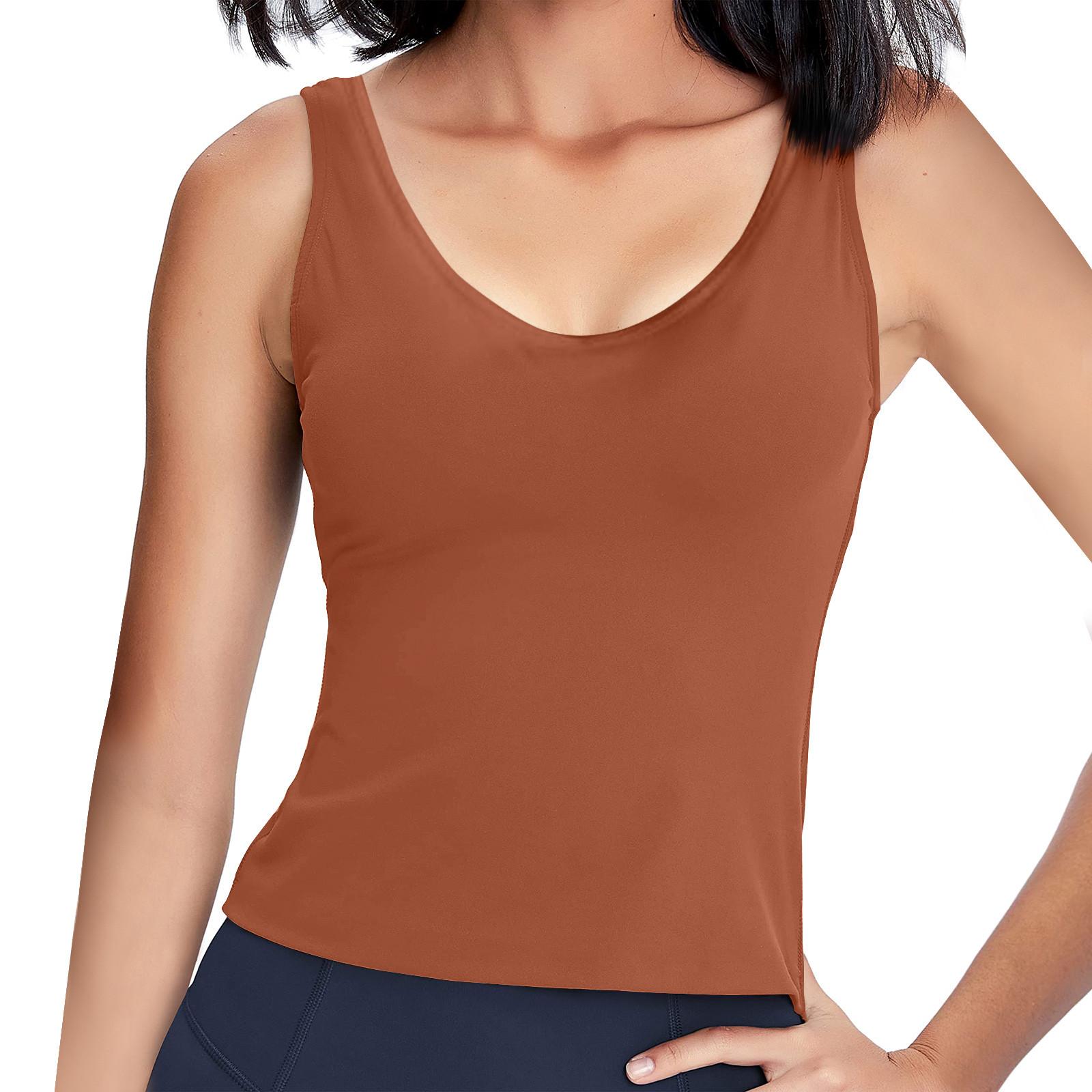 Женская однотонная рубашка с чашкой для йоги, спортивное нижнее белье, жилет M коричневый
Женская однотонная рубашка с чашкой для йоги, спортивное нижнее белье, жилет M коричневый