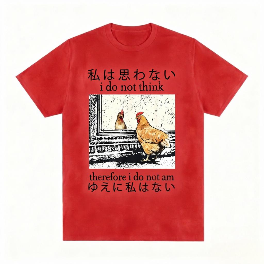 Funny Chicken Meme I Do Not Think Therefore I Do Not Am Print TShirt Unisex Casual Cotton Streetwear Tops 4XL
Funny Chicken Meme I Do Not Think Therefore I Do Not Am Print TShirt Unisex Casual Cotton Streetwear Tops 4XL