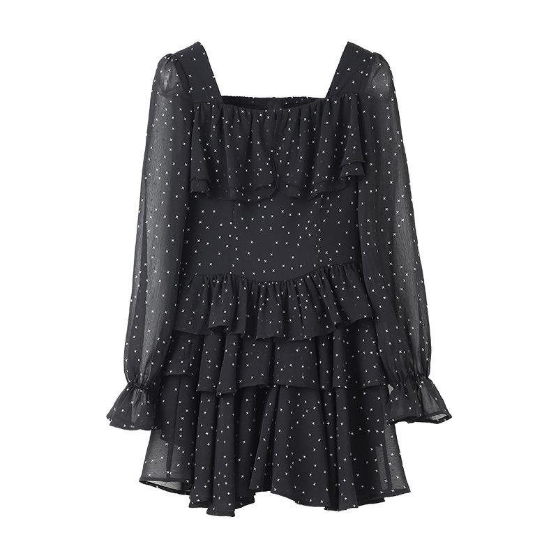 Шифоновый комплект из двух частей в горошек: Рубашка с длинным рукавом и юбка-торт для женщин больших размеров M (Recommended 90-105 jin) чёрный
Шифоновый комплект из двух частей в горошек: Рубашка с длинным рукавом и юбка-торт для женщин больших размеров M (Recommended 90-105 jin) чёрный