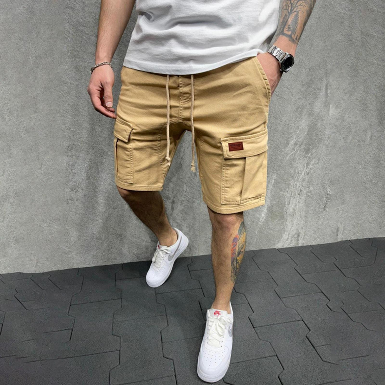 Mens Multi Pocket Cargo Shorts Loose Fit Straight Leg Athletic Knee Length Shorts Drawstring Waistband Utility Style M хаки
Mens Multi Pocket Cargo Shorts Loose Fit Straight Leg Athletic Knee Length Shorts Drawstring Waistband Utility Style M хаки