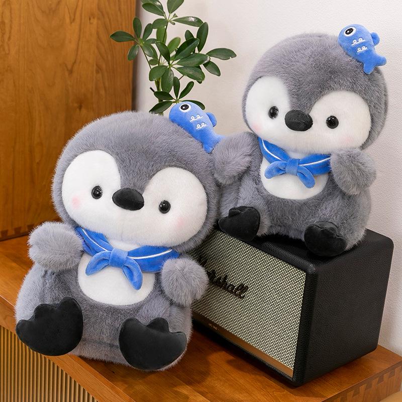 Happy Penguin Plush Pillow with Bow Tie - Stuffed Toy Oceanarium Gift 30cm (0.36kg) сірий колір
Happy Penguin Plush Pillow with Bow Tie - Stuffed Toy Oceanarium Gift 30cm (0.36kg) сірий колір
