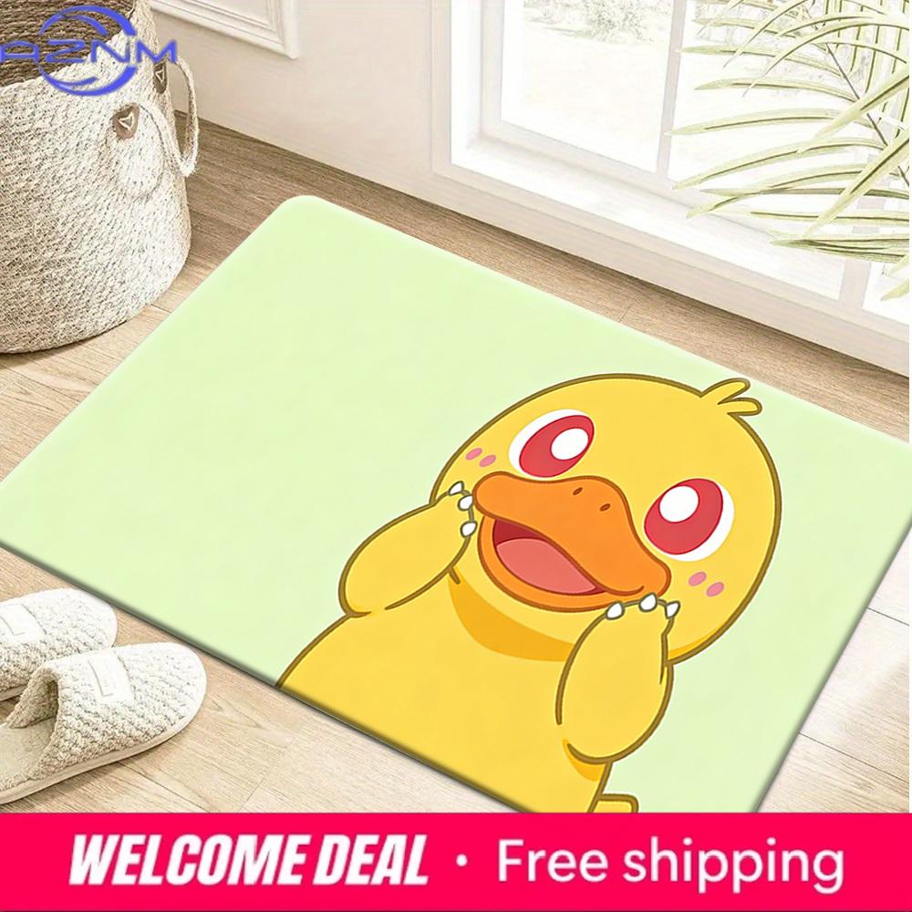 Cute Yellow Duck Cartoon Print Doormat Anti-slip Absorbent Floor Mat for Home Entrance Bedroom Living Room Decor 40cm x 60cm
Cute Yellow Duck Cartoon Print Doormat Anti-slip Absorbent Floor Mat for Home Entrance Bedroom Living Room Decor 40cm x 60cm