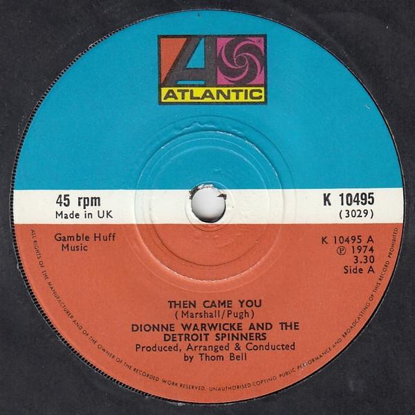 7inch Record DIONNE WARWICKE THE DETROIT SPINN Then Came You K104953029 ATLANTIC 1974 UK SoulFunk Used
7inch Record DIONNE WARWICKE THE DETROIT SPINN Then Came You K104953029 ATLANTIC 1974 UK SoulFunk Used