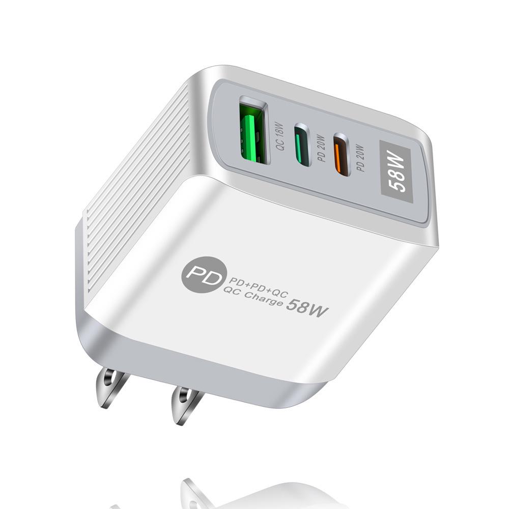 58W Dual Fast Charger with 2PD + QC3.0 - Compatible with EU, US, UK, KR, AU Standards
58W Dual Fast Charger with 2PD + QC3.0 - Compatible with EU, US, UK, KR, AU Standards