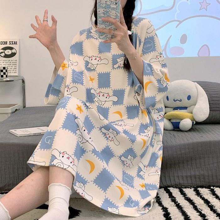 Packing series summer short-sleeved nightdress women s medium and long cartoon sweet loose dress girl loungewear 1 code (m-l)
Packing series summer short-sleeved nightdress women s medium and long cartoon sweet loose dress girl loungewear 1 code (m-l)