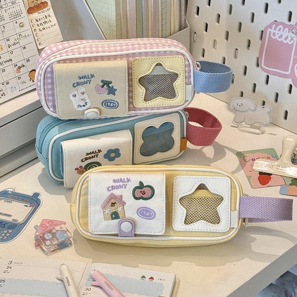 Large Capacity Pencil Case Star Picnic Series Stationery Bag Stationery Organizer School Office синій
Large Capacity Pencil Case Star Picnic Series Stationery Bag Stationery Organizer School Office синій
