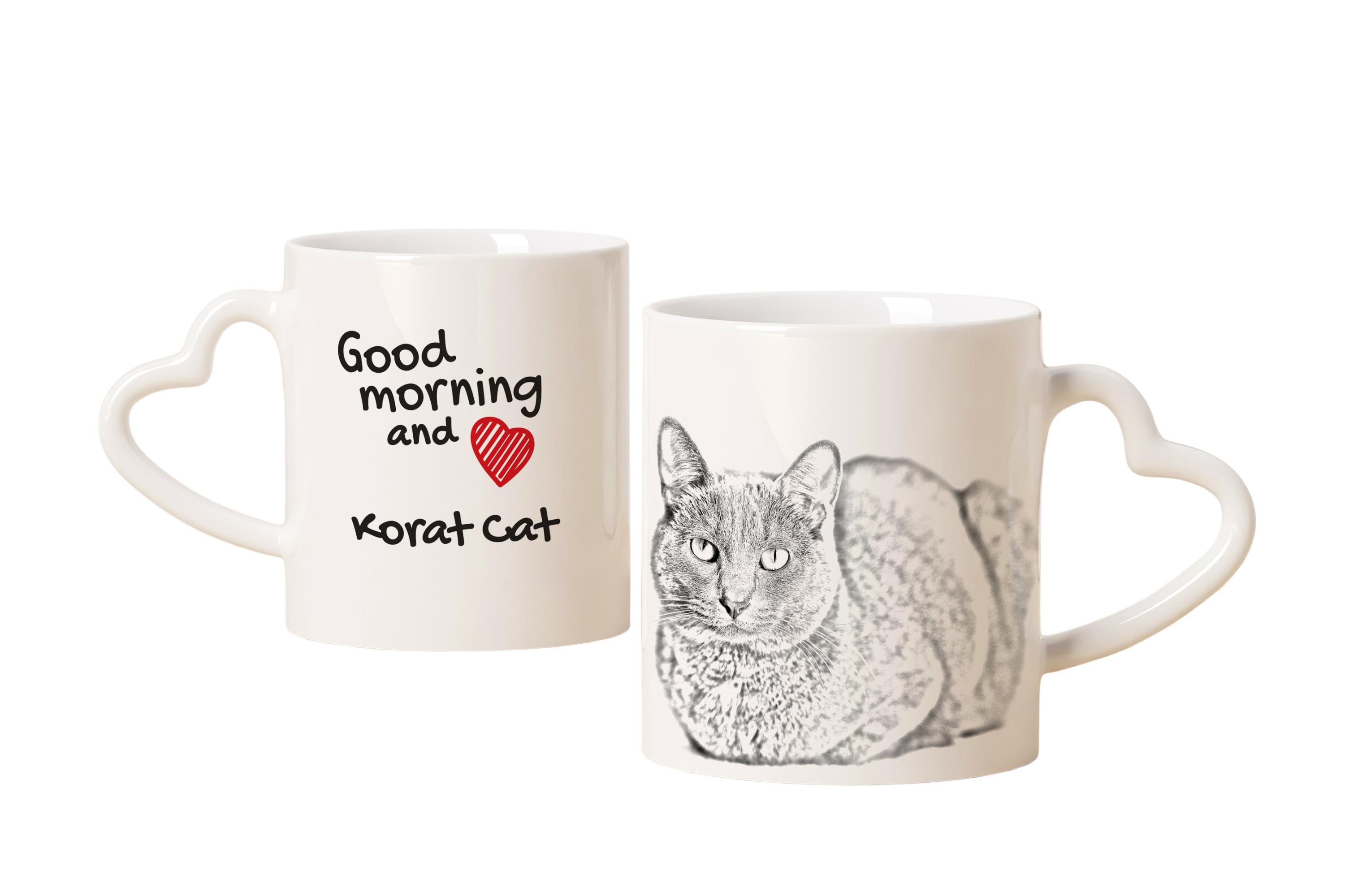 Korat - cat mug, adorable heart-shaped handle mug, universal gift from Art-Dog brand білий
Korat - cat mug, adorable heart-shaped handle mug, universal gift from Art-Dog brand білий