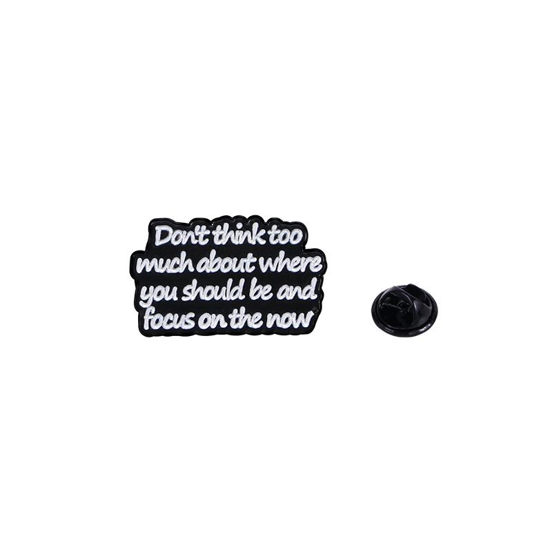4 Black Encourage Motivational Phrase Enamel Brooches Don t Look Back You re Not Going That Way Admonition Letter Lapel Pins
4 Black Encourage Motivational Phrase Enamel Brooches Don t Look Back You re Not Going That Way Admonition Letter Lapel Pins