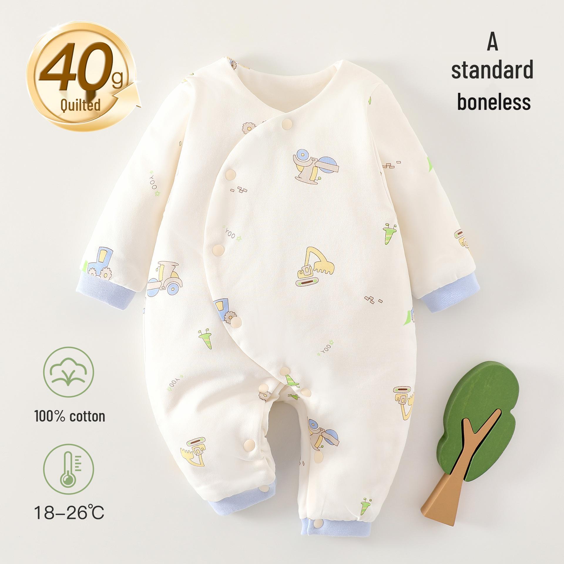 40g Lightweight Cotton Baby Romper: Quilted, Boneless Pajamas for Newborns - Ideal for Spring, Autumn, and Winter Size 59cm
40g Lightweight Cotton Baby Romper: Quilted, Boneless Pajamas for Newborns - Ideal for Spring, Autumn, and Winter Size 59cm