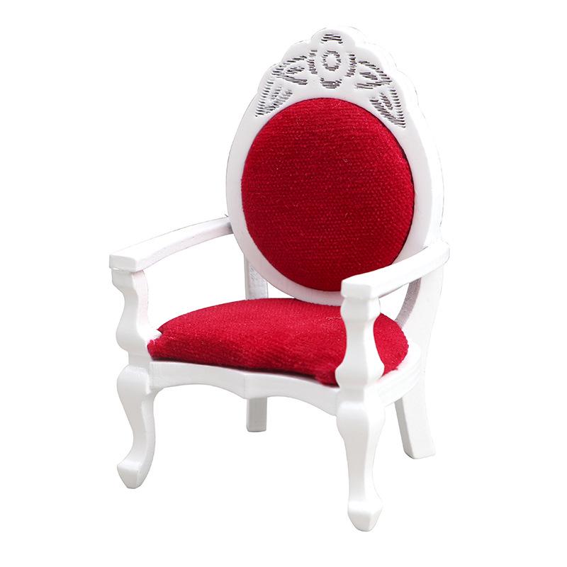 1:12 Dollhouse Miniature Furniture - Solid Wood Retro Carved Peach Armrest Chair білий
1:12 Dollhouse Miniature Furniture - Solid Wood Retro Carved Peach Armrest Chair білий