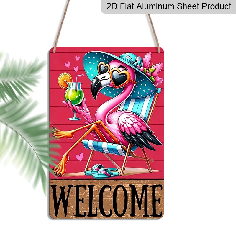 2D Country Modern English Aluminium Plaque Metal Sign, 8X12 Inch, Welcome Tropical Flamingo Beach Theme, Wall Decor, Summer Art for Home, Porch 20*30cm
2D Country Modern English Aluminium Plaque Metal Sign, 8X12 Inch, Welcome Tropical Flamingo Beach Theme, Wall Decor, Summer Art for Home, Porch 20*30cm