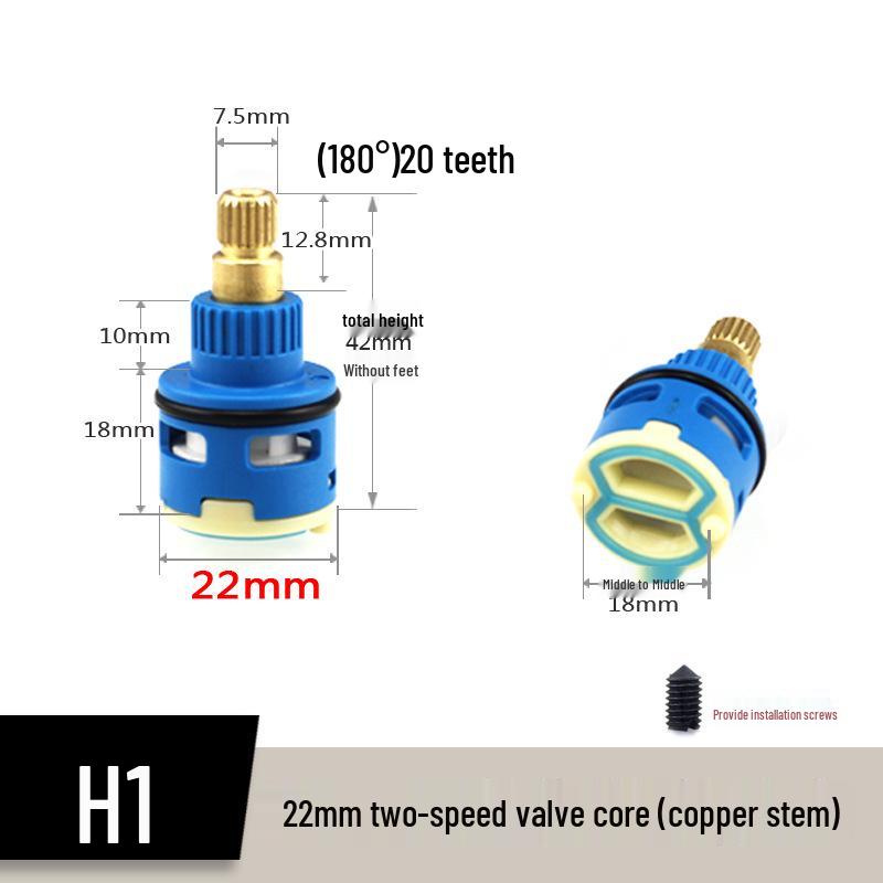 Dual-Speed Diverter Valve Core for Shower Heads, 18/22/25mm
Dual-Speed Diverter Valve Core for Shower Heads, 18/22/25mm