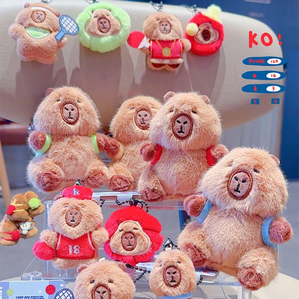 Sport Meeting Keyring Plush Doll Cartoon Fluffty Animal Doll Capybara Keychain Pendant Gift Toy badminton
Sport Meeting Keyring Plush Doll Cartoon Fluffty Animal Doll Capybara Keychain Pendant Gift Toy badminton