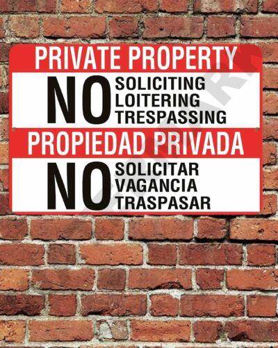 Private Property No Soliciting Trespassing English Spanish Sign Aluminum xAluminum 20x30cm(7.8x11.8inch)
Private Property No Soliciting Trespassing English Spanish Sign Aluminum xAluminum 20x30cm(7.8x11.8inch)