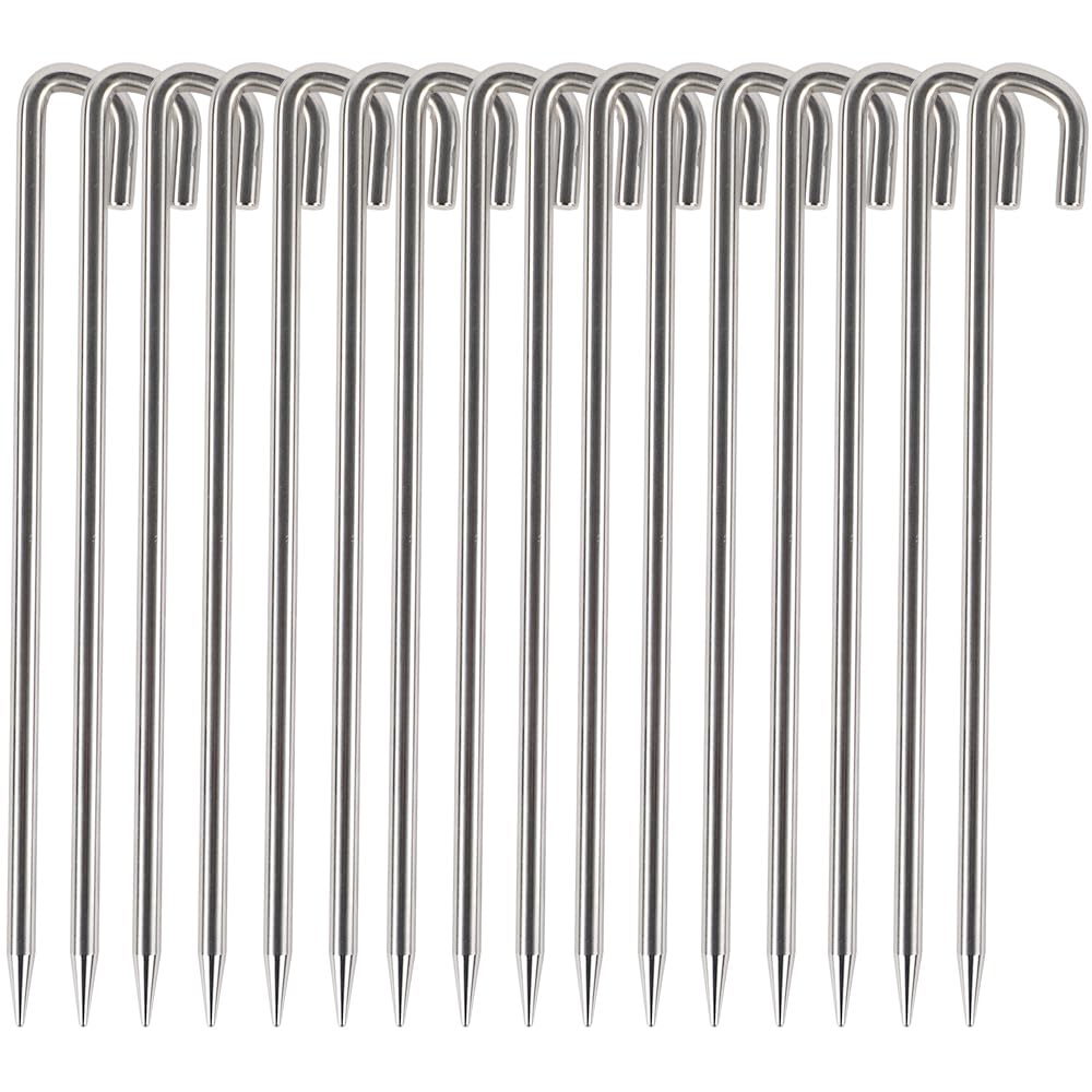 Soomloom Stainless Steel Peg Stake for Fixing Tents and Integrated Length Camping Peg 8 Pieces Tarps, 20cm/25cm, Tools, Set, Pieces/16
Soomloom Stainless Steel Peg Stake for Fixing Tents and Integrated Length Camping Peg 8 Pieces Tarps, 20cm/25cm, Tools, Set, Pieces/16