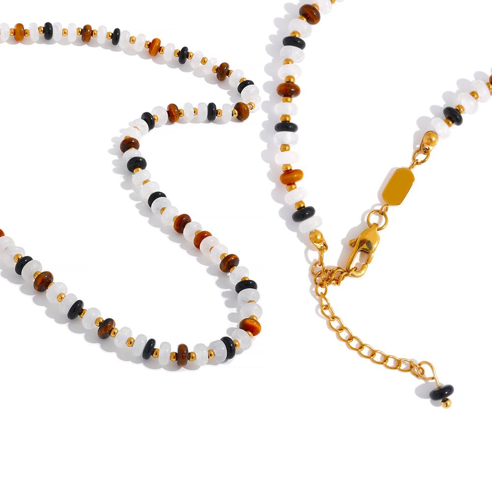 Yhpup Agate Natural Stone Handmade Chain Stainless Steel Collar Necklace High Quality Fashion Jewelry Waterproof for Women Gift
Yhpup Agate Natural Stone Handmade Chain Stainless Steel Collar Necklace High Quality Fashion Jewelry Waterproof for Women Gift