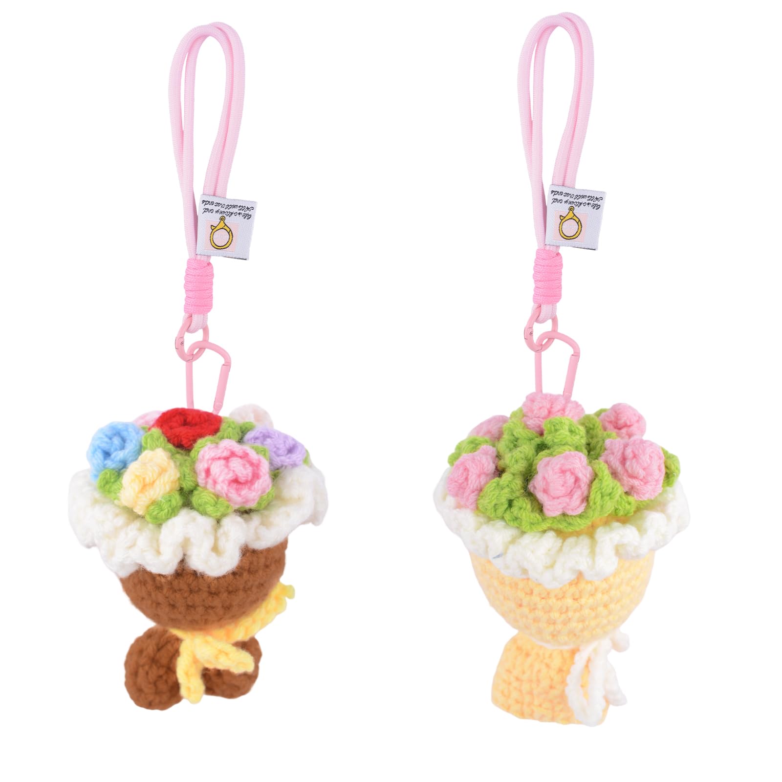 HICOHAND Crochet Flower Bouquet Keychain, Handmade Set of Two Brown and Yellow Mini Flowers, Cute Car Keychain, Handmade String Wallet Handbag
HICOHAND Crochet Flower Bouquet Keychain, Handmade Set of Two Brown and Yellow Mini Flowers, Cute Car Keychain, Handmade String Wallet Handbag